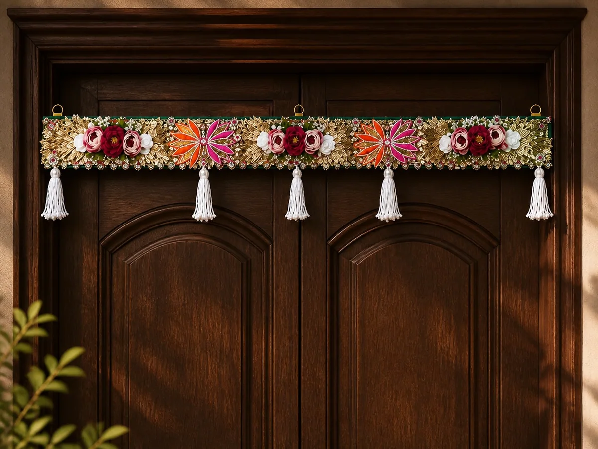 Floral Tassel Door Toran by Sunita Handcrafts
