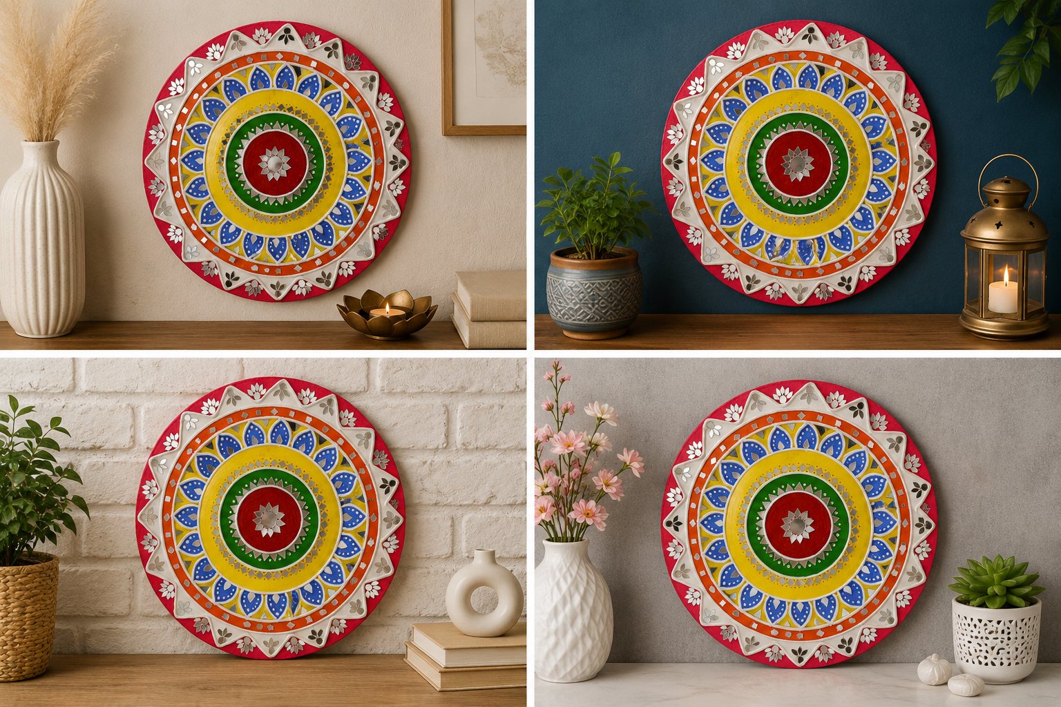 Mandala Harmony Mirror Lippan Art handmade mirror Lippan Art gallery image