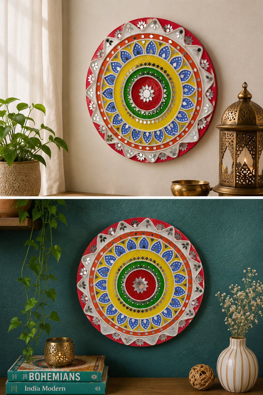 Mandala Harmony Mirror Lippan Art handmade mirror Lippan Art gallery image